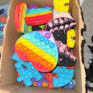 Rainbow Silicone Pop It Fidget Toy for Kids - Multicolor